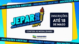 Estão abertas as inscrições para os Jogos Escolares de Parnamirim 2026.